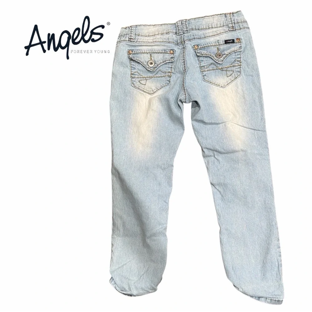 Angels Light Wash Blue Capri Jeans -‎ Size 7